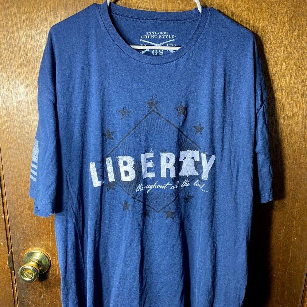 Grunt Style T Shirt LIBERTY THROUGHOUT Graphic Size 3XL